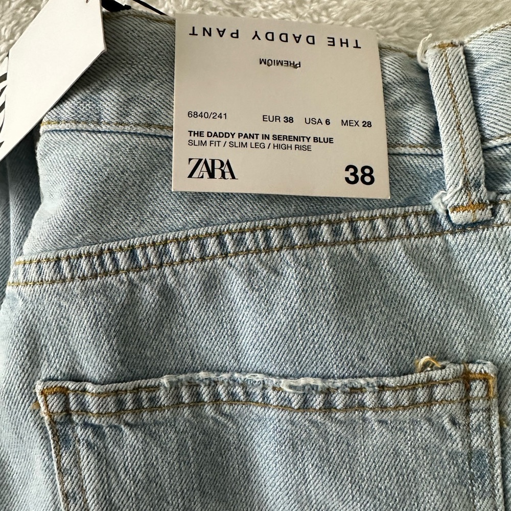 NWT Zara Daddy Pant size 38/6